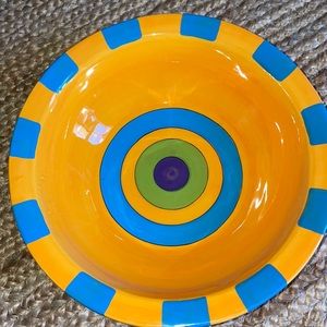 COPY - NWOT large orange green kitchen ceramic serving bowl dish All U can hand…